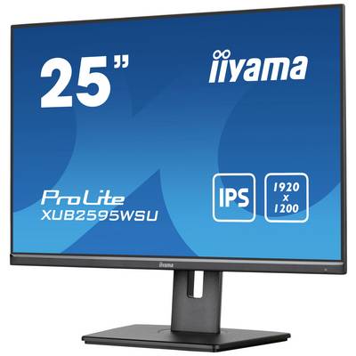 25palcový monitor iiyama s modelovým číslem ProLite XUB2595WSU. Rozlišení je 1920 x 1200 s technologií IPS.