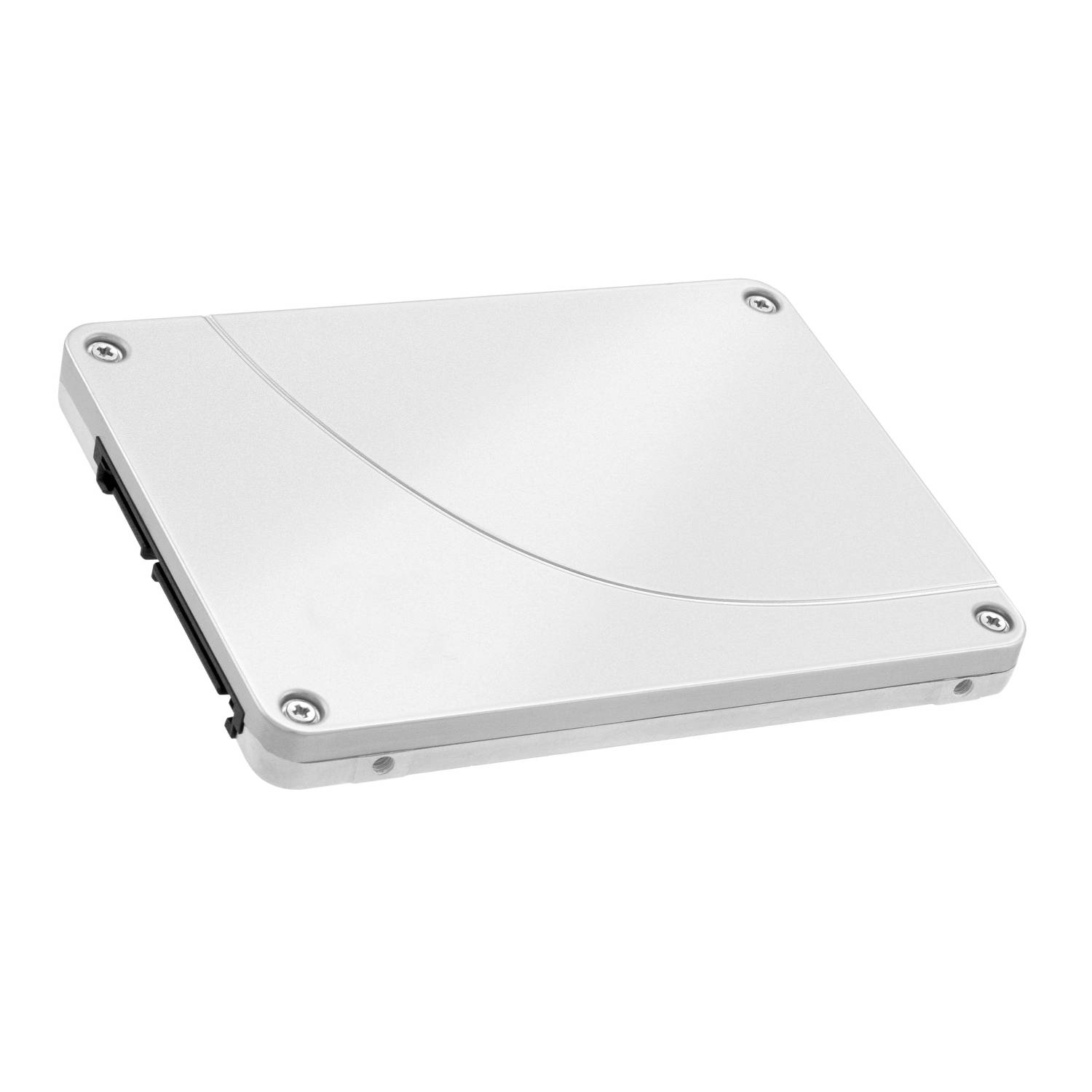 Bílý interní SSD disk se čtyřmi šrouby v rozích, vhodný pro laptopy a stolní počítače.