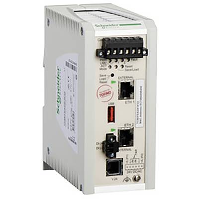 Průmyslový napájecí zdroj s několika rozhraními: napájecí vstupy, USB a Ethernet. Vhodný pro řízení a komunikaci v rozvaděčích.