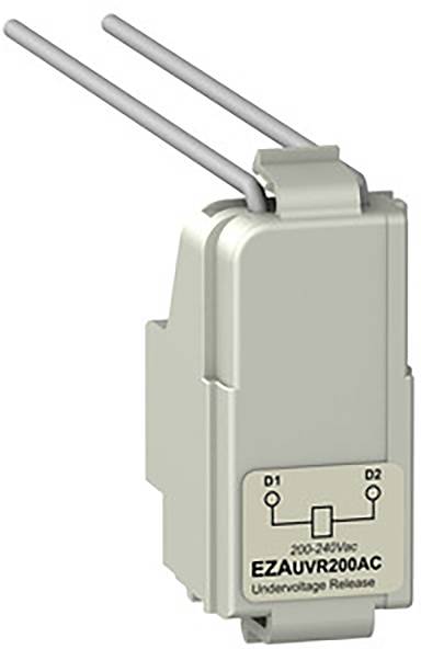 Podpěťová spoušť s nápisem 'EZ AUVR 200 AC', určená pro elektrické spínací systémy, 200-240V AC.