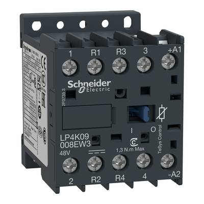 Schneider Electric stykač typ LC1D09, elektrické spínací zařízení s vícenásobnými šroubovými svorkami, vhodné pro řídící aplikace.