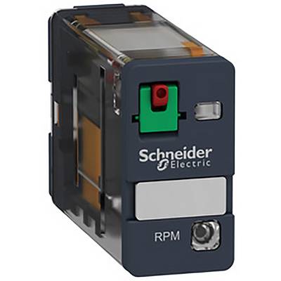 Elektrický reléový modul od Schneider Electric s vyznačenými svorkami a značením RPM.