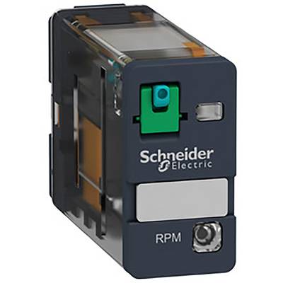 Elektrický reléový modul značky Schneider Electric. Jsou na něm viditelné nápisy 'Schneider Electric' a 'RPM'.