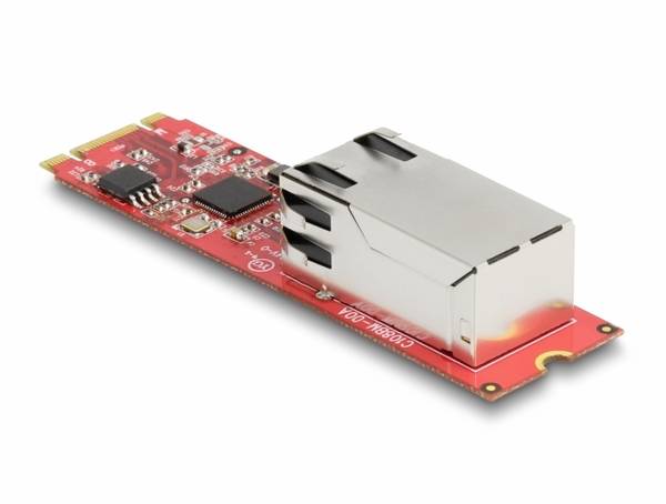 Delock 62985 adaptér rozhraní [1x Gigabit LAN (1/2,5 Gbit/s) - 1x M.2 Key B zástrčka, M.2 Key M zástrčka]