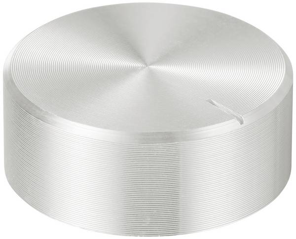 TRU COMPONENTS TC-11696464  otočný knoflík s označením stříbrná (Ø x v) 25 mm x 10 mm hliník, plast 1 ks