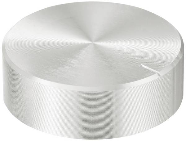 TRU COMPONENTS TC-11696512  otočný knoflík s označením stříbrná (Ø x v) 40 mm x 13 mm hliník, plast 1 ks
