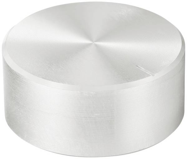 TRU COMPONENTS TC-11696520  otočný knoflík s označením stříbrná (Ø x v) 40 mm x 17 mm hliník, plast 1 ks
