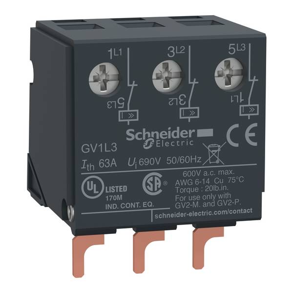 Schneider Electric GV1L3 GV1L3 proudový omezovač 1 ks