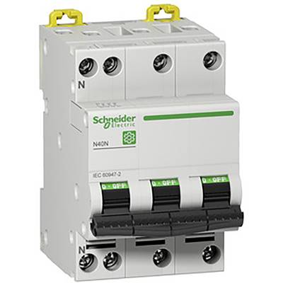 Třípólový ochranný spínač od společnosti Schneider Electric s označením N40N, vhodný pro elektrické ochranné aplikace.