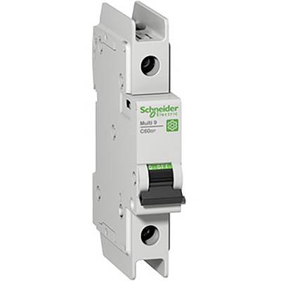 Bílý výkonový jistič od společnosti Schneider Electric, model Multi 9 CD60N, zobrazený z bočního pohledu.