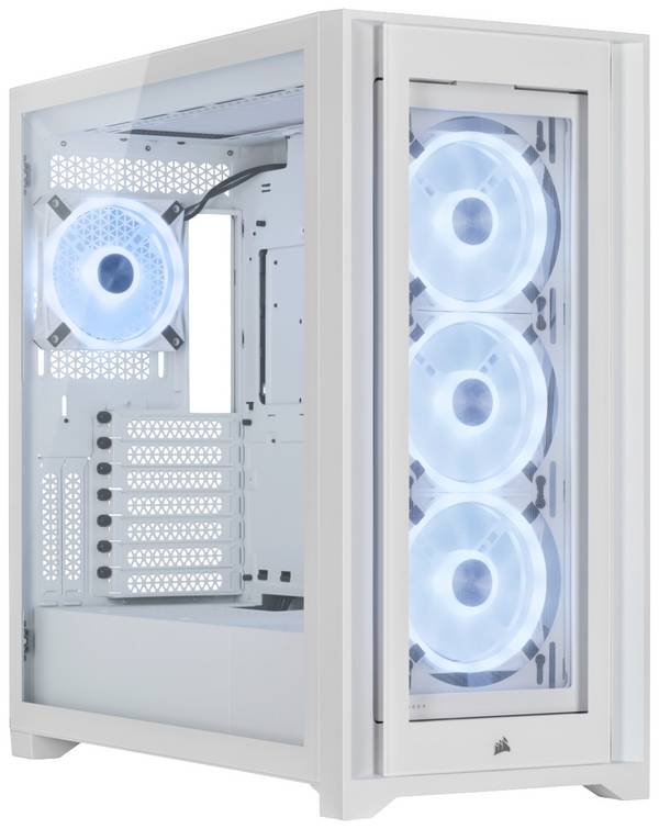 Corsair 5000X RGB QL Edition midi tower PC skříň  bílá
