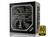 Napájecí zdroj 'LC-Power', certifikovaný 80 Plus Gold, pohled z boku. Černý mřížkový kryt odhaluje ventilátor, viditelné modulární konektory.