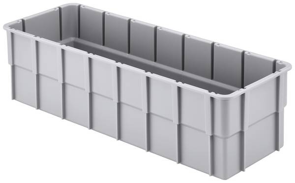 Alutec 75230 vkládací krabice , stohovatelné, (d x š x v) 362 x 131 x 101 mm, šedá, 1 ks
