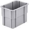 Alutec 75210 vkládací krabice , stohovatelné, (d x š x v) 131 x 101 x 90 mm, šedá, 1 ks