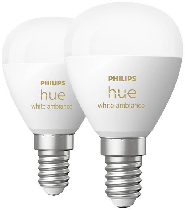 Philips Hue  LED žárovka 8719514491168 Energetická třída (EEK2021): F (A - G) Hue White Ambiance Luster E14 5.1 W