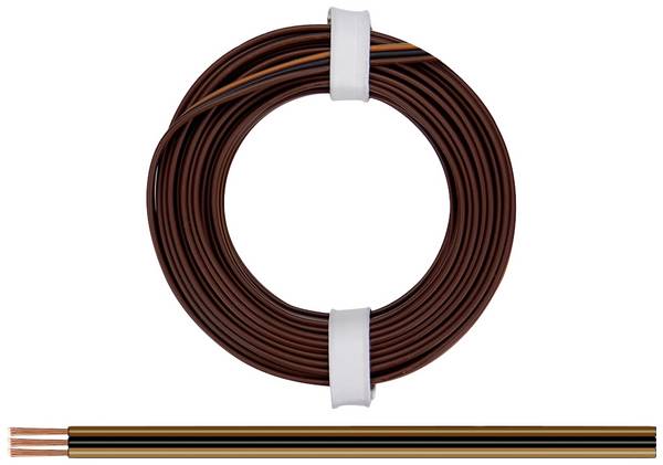 Donau Elektronik 325-818 lanko/ licna  3 x 0.25 mm² + 3 x 0.25 mm² tmavě hnědá , černá, světle hnědá 5 m