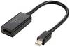 Renkforce Mini-DisplayPort kabelový adaptér Zásuvka HDMI-A 0.16 m černá RF-5947252 pozlacené kontakty Kabel DisplayPort