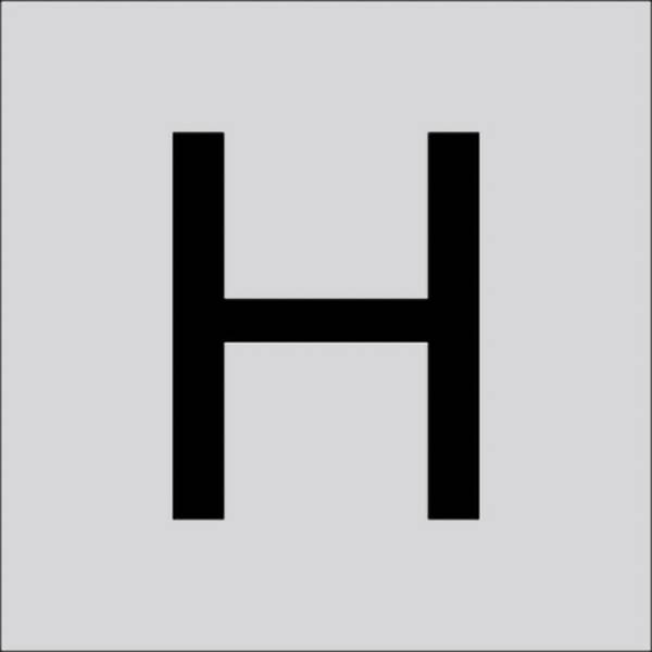 RZB 99220.003.H Písmeno „H“, velké, 40 mm 1 ks