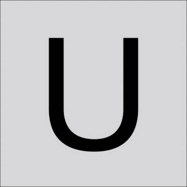 RZB 99220.003.U Písmeno „u“, velké, 40 mm 1 ks