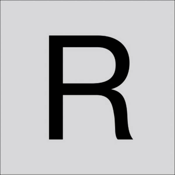 RZB 99222.013.R Písmeno „R“, velké, 100 mm 1 ks