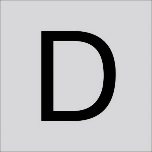 RZB 99222.013.D Písmeno „D“, velké, 100 mm 1 ks