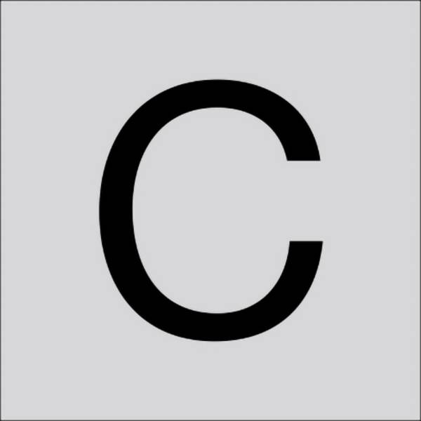 RZB 99221.013.C Písmeno „C“, velké, 60 mm 1 ks