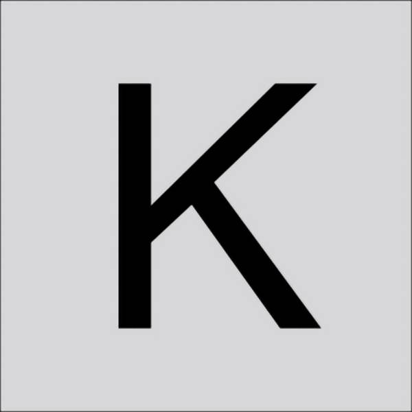 RZB 99221.013.K Písmeno „k“, velké, 60 mm 1 ks