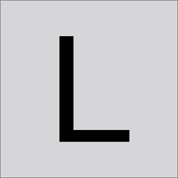 RZB 99221.013.L Písmeno „L“, velké, 60 mm 1 ks