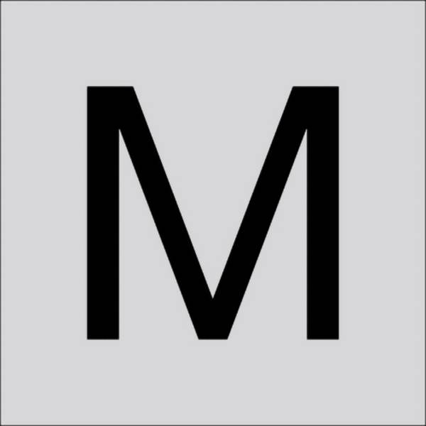 RZB 99221.013.M Písmeno „M“, velké, 60 mm 1 ks