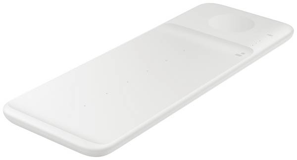 Samsung EP-P6300 Wireless Charger Trio indukční nabíjecí stanice, bezdrátová nabíječka, Rychlonabíječka, Magnetické připojení, Bezdrátové nabíjení Qi, bílá