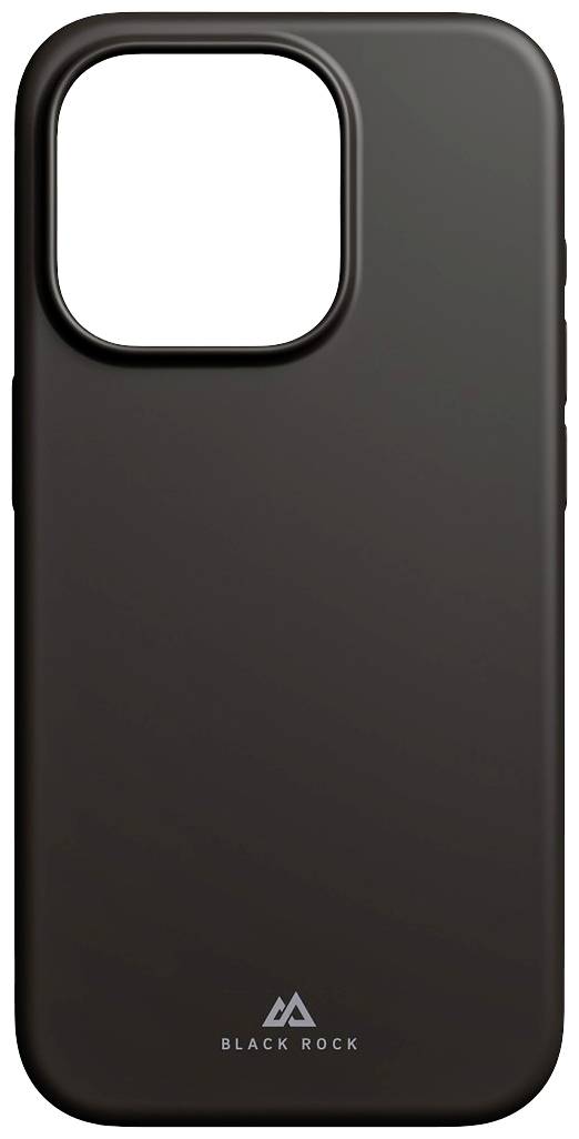Černý obal na smartphone z hladkého materiálu s malým logem 'Black Rock' v dolní části. Žádný další design nebo vzor.