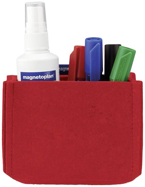 magnetoplan magnetický držák na tužku magnetoTray MEDIUM (š x v x h) 130 x 100 x 60 mm červená 1227706