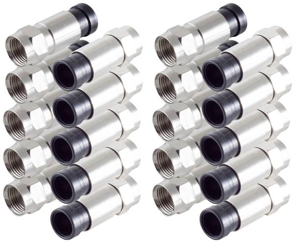 Shiverpeaks BS15-300314 F konektor Komprese Připojení kabelu: F zástrčka Průměr lanka: 7 mm 10 ks