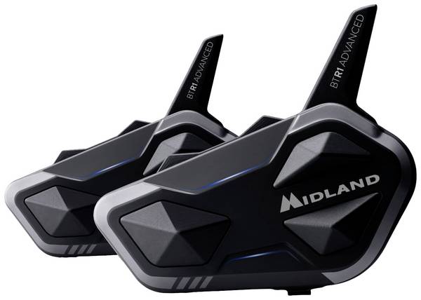Midland C1529.01 BTR1 Advanced Bluetooth Kommunikation Sada bezdrátových zařízení do auta Vhodné pro typ helmy uzavřená helma, otevřená helma (JET), flip-up helma