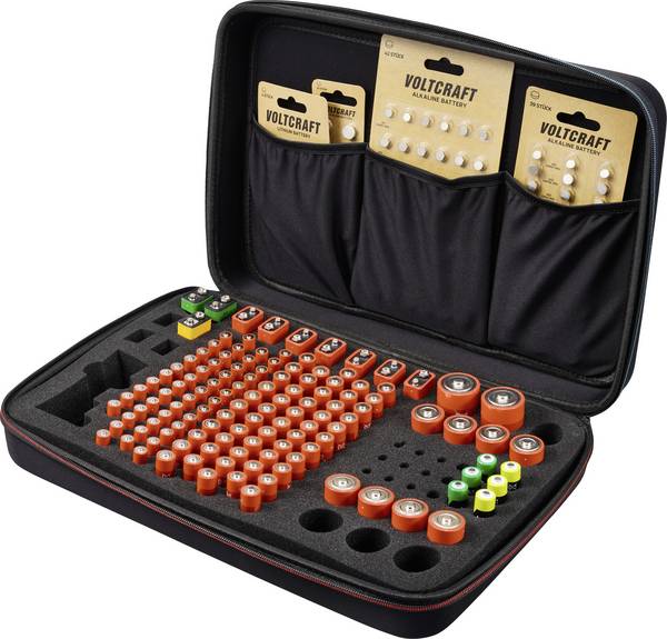 VOLTCRAFT BB-146-1 Kufřík na baterie 146x AAA, AA, Malé mono, Velké mono, 9 V (d x š x v) 41 x 27 x 9 cm