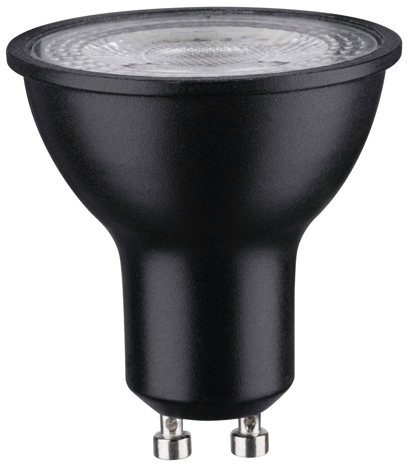 Černý LED bodový reflektor s paticí GU10. Energeticky úsporný, vhodný pro moderní stropní svítidla.