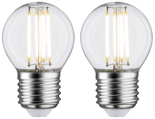 Paulmann 28640 LED Energetická třída (EEK2021) F (A - G) E27  5 W teplá bílá (Ø x v) 45 mm x 72 mm  2 ks