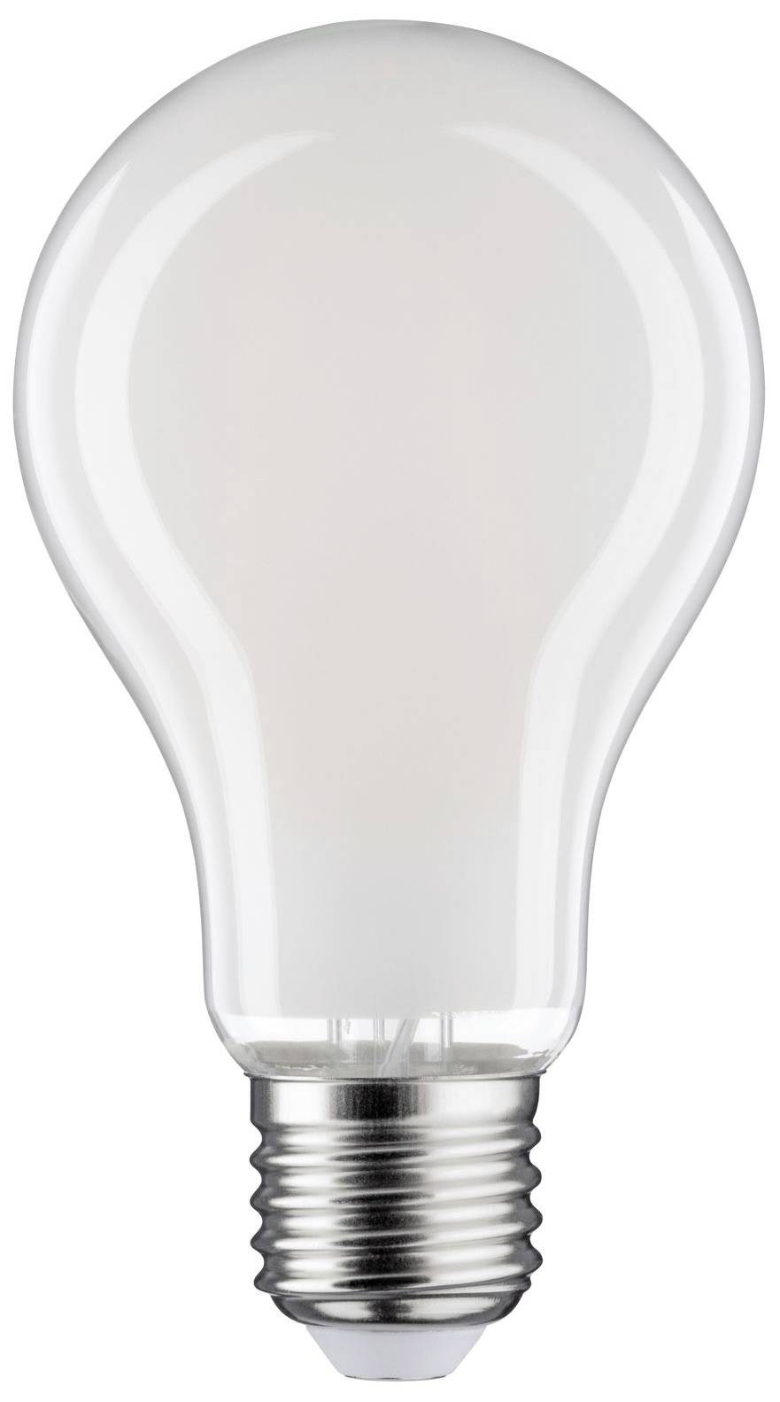 Jednoduchá žárovka s kovovým paticí, zobrazená před bílým pozadím.