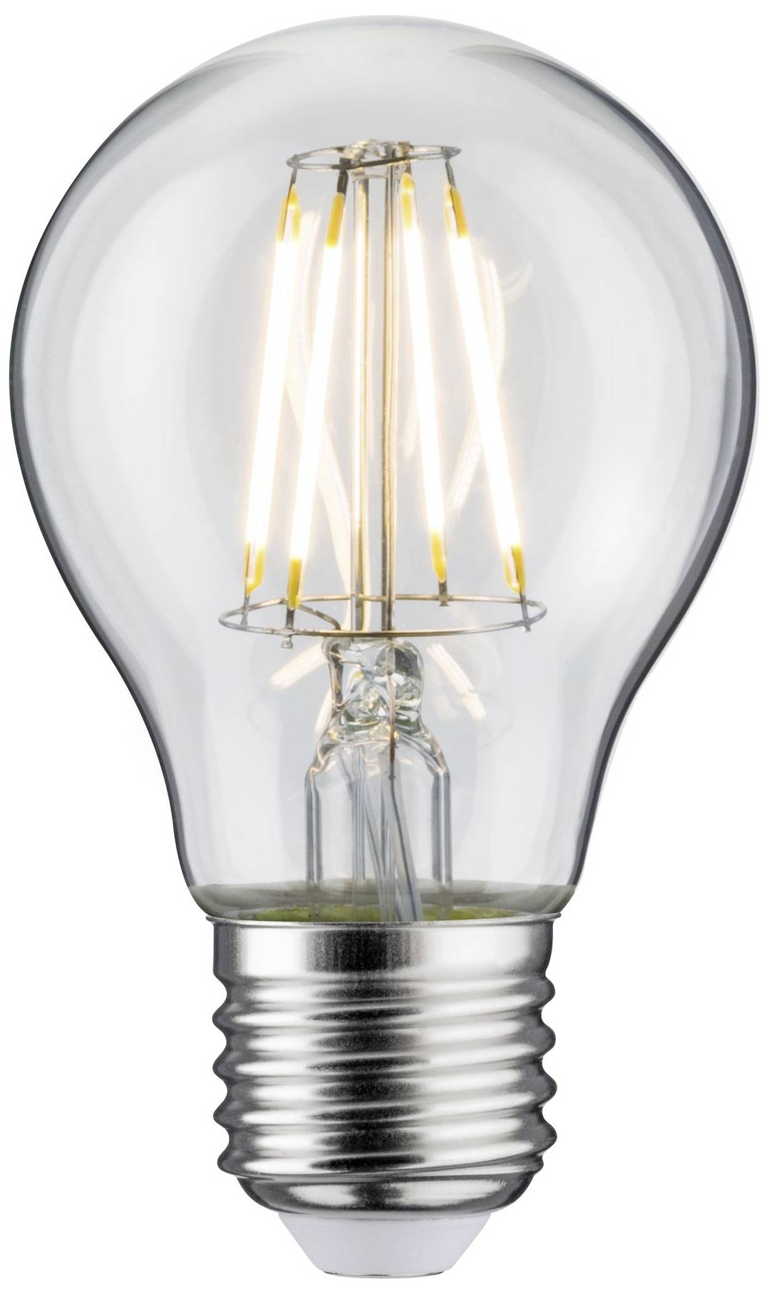 Žárovka se viditelným žhavícím vláknem, svítící, symbol nápadů nebo energie.