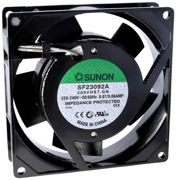 Sunon SF23092A-2092HSL.GN axiální ventilátor, 230 V/AC, 49.25 m³/h, (d x š x v) 25 x 92 x 92 mm, SF23092A-2092HSL.GN