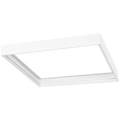 Čtvercové, bílé stropní LED svítidlo v minimalistickém designu, vhodné pro moderní interiéry.