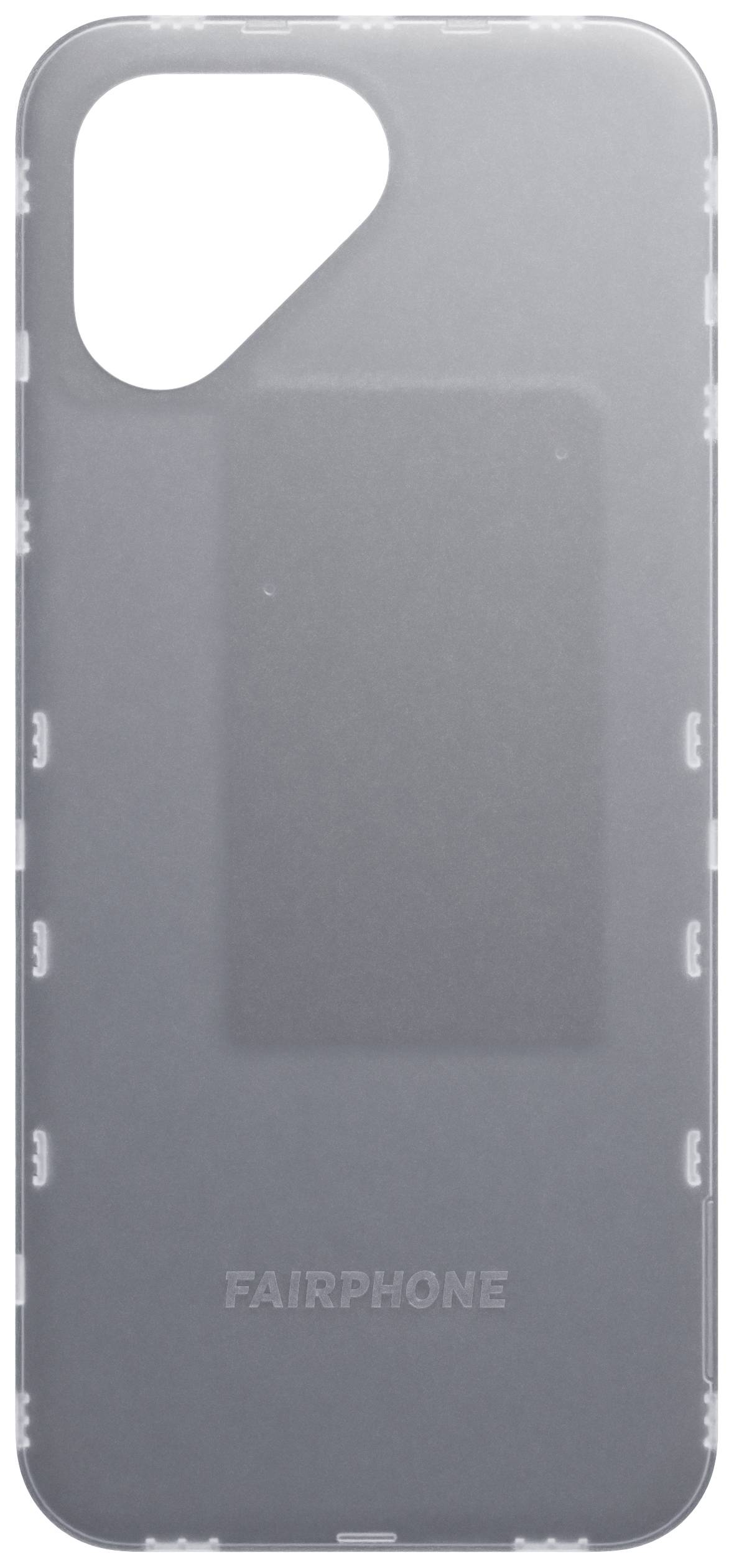 Kryt smartphonu od Fairphone, transparentní design.
