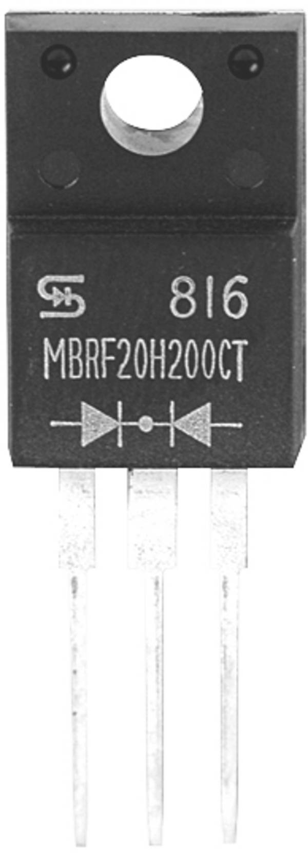 Taiwan Semiconductor Schottkyho dioda MBRF30200CT   pole – dvojnásobné  Tube