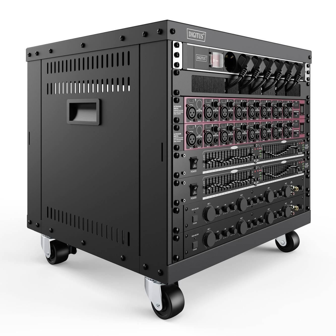 Digitus DN-48000 19palcový rackový vozík 8 U ocelový plech-6