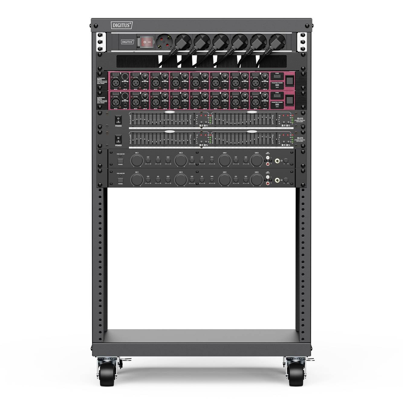 Digitus DN-48001 19palcový rackový vozík 16 U ocelový plech-7