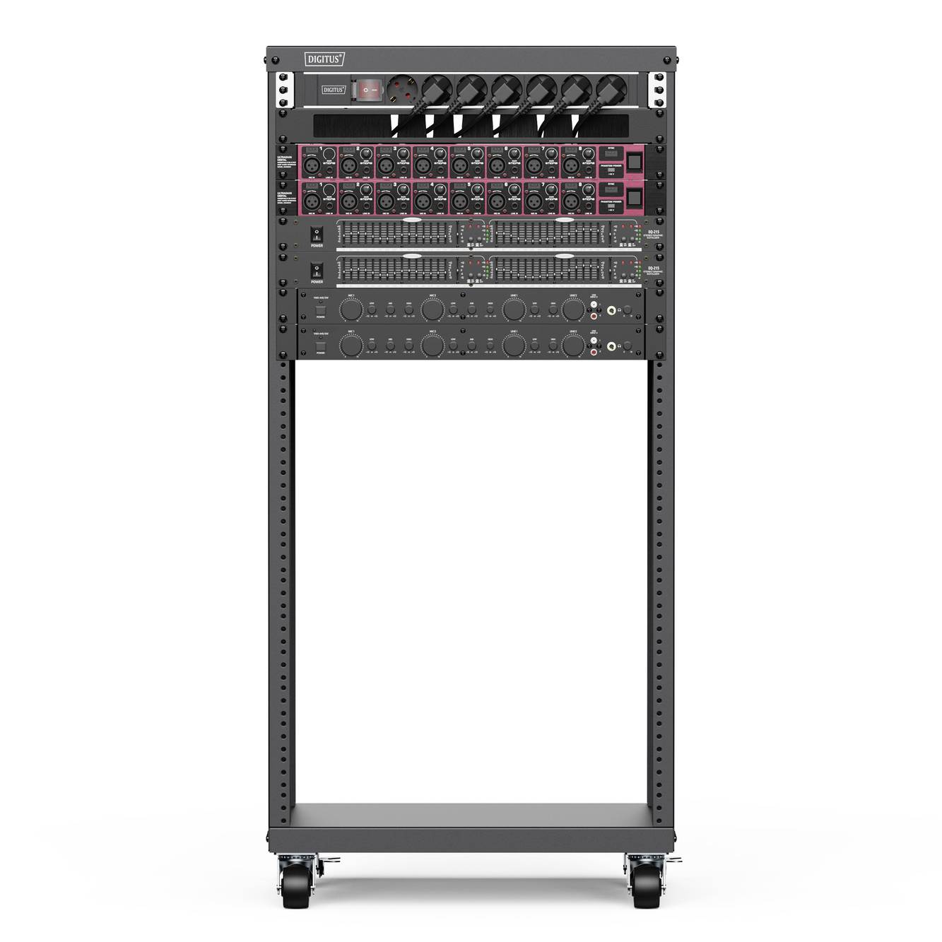 Digitus DN-48002 19palcový rackový vozík 21 U ocelový plech-7