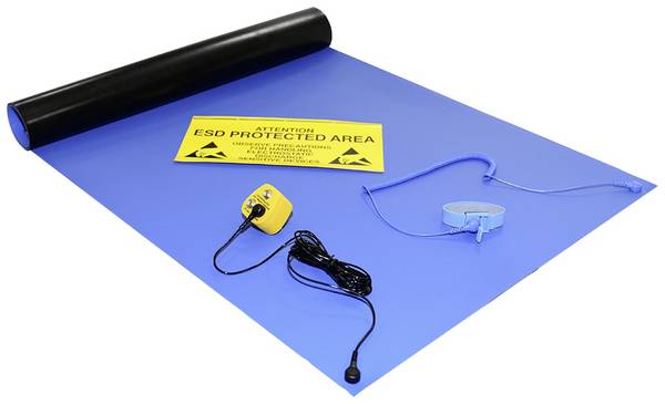 Antistat  Sada pro antistatické (ESD )pracoviště modrá (d x š) 1200 mm x 600 mm Antistatické