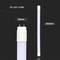 LED trubice T8, průměr 28 mm, délka 600 mm, zobrazená na černém pozadí. Navrženo společností V-TAC.