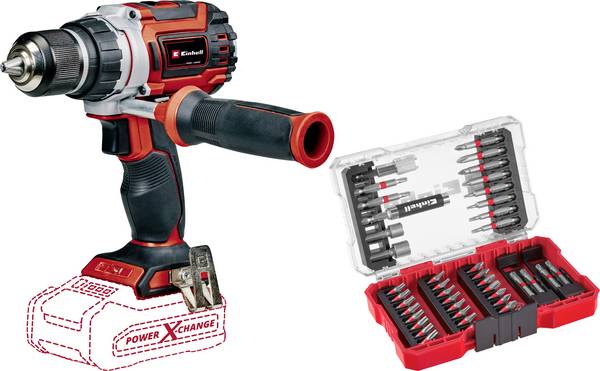 Einhell TP-CD 18/60 Li BL aku vrtací šroubovák, 18 V Li-Ion vč. 42dílné sady bitů, bez nabíječky, bez akumulátoru, 2618460+2936798