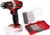 Einhell Power X-Change TE-CD 18/40 Li aku vrtací šroubovák, 18 V Li-Ion bez nabíječky, bez akumulátoru, vč. 16dílné sady bitů, 1855565+2936800